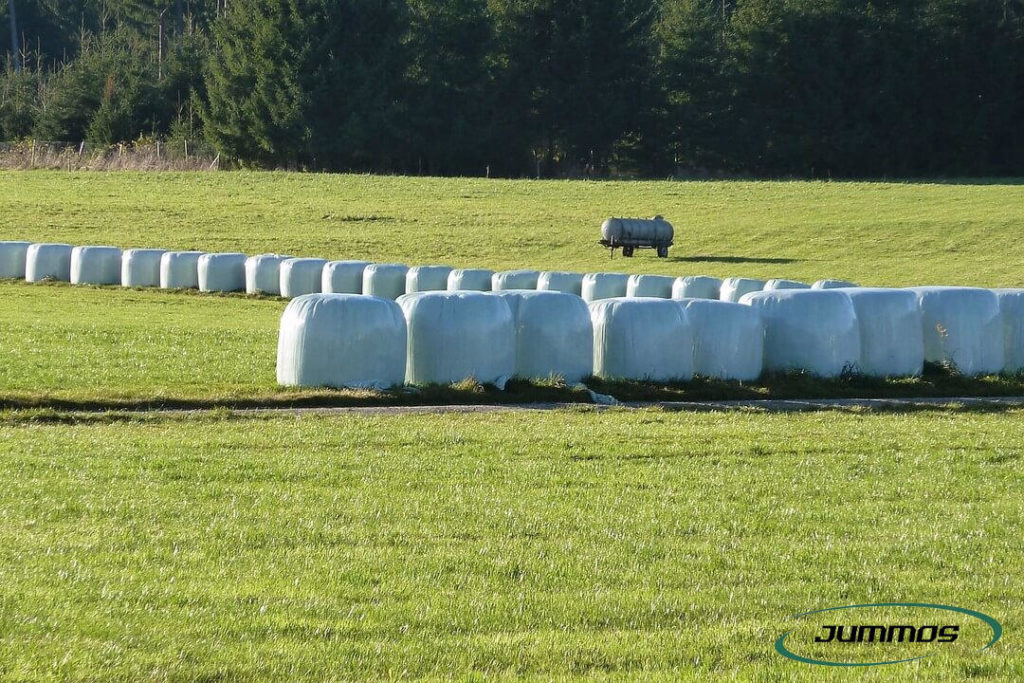 manual bale wrapping or bale wrapper